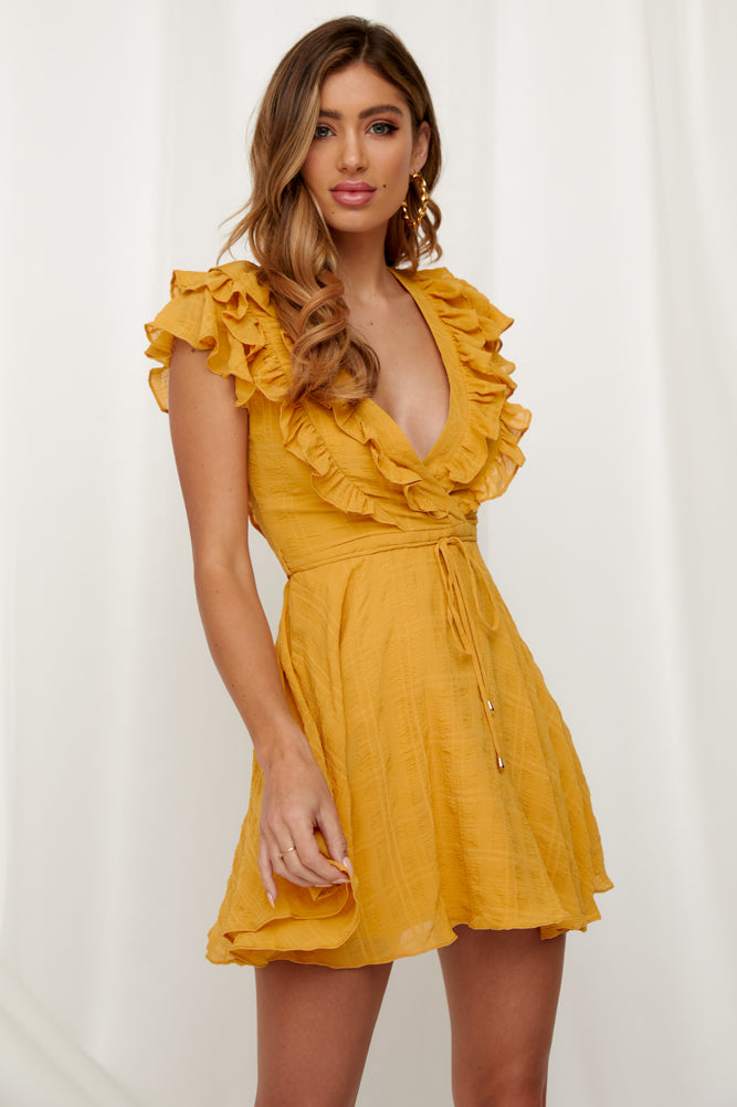 Lost Town Dress Mustard