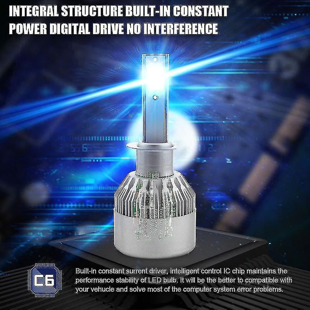 C6 H1 H3 Led Bulbs H7 Led Car S H4 880 H11 Hb3 9005 Hb4 9006 H13 6000k 72w 12v 7200lm Auto