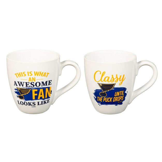 Ceramic Cup O x27 Java 17oz Gift Set St Louis Blues