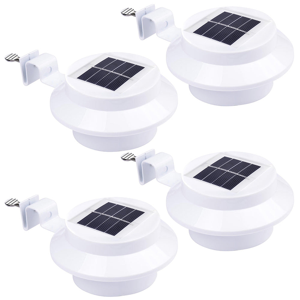 Yescom Dusk to Dawn Solar Light Wall Gutter Mounted 4ct/Pack