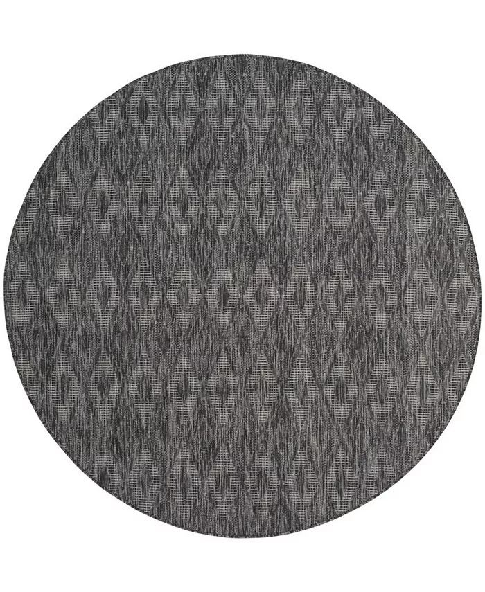 Safavieh Courtyard CY8522 Black 6'7 x 6'7 Round Outdoor Area Rug