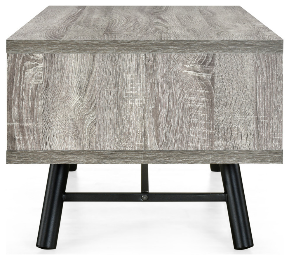 Sylas Mid Century Coffee Table With Storage   Midcentury   Coffee Tables   by GDFStudio  Houzz