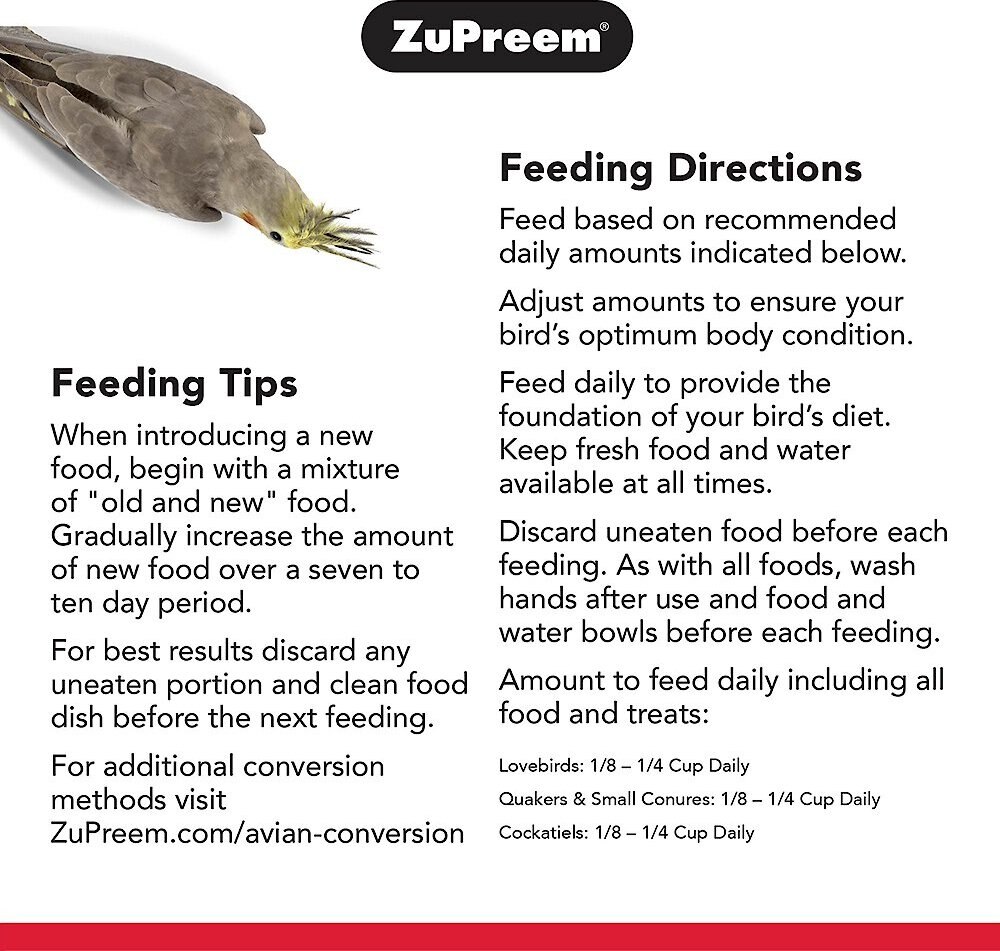 ZuPreem Smart Selects Medium Sized Bird Food