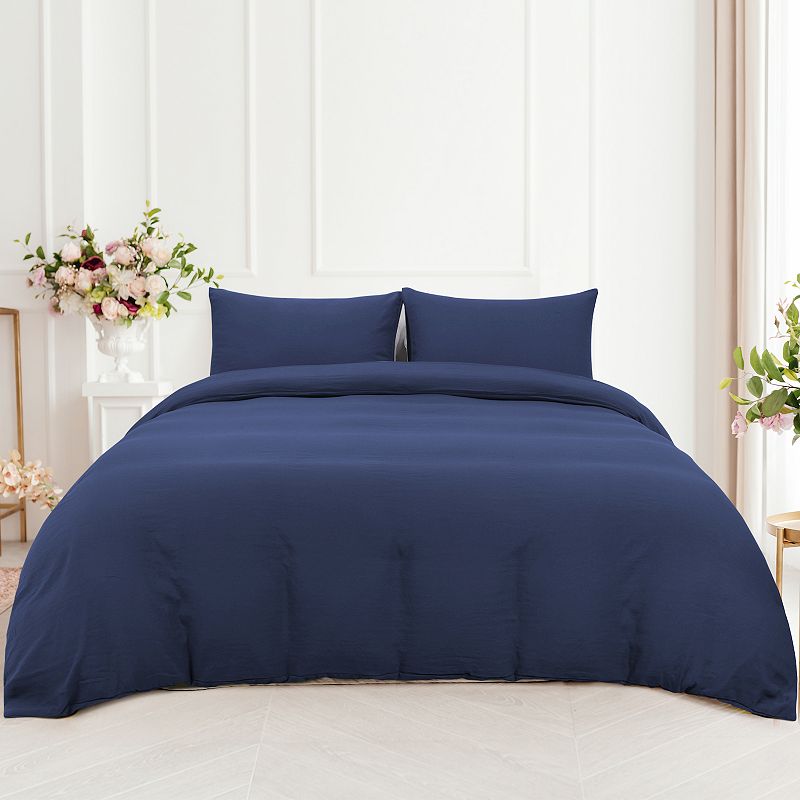 3 Pieces Microfiber Soft Breathable Duvet Cover Set King