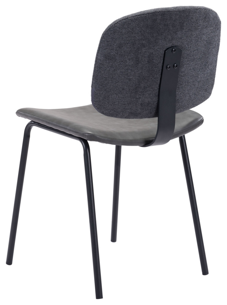 Worcester Dining Chair (Set of 2) Gray   Industrial   Dining Chairs   by Sideboards and Things  Houzz