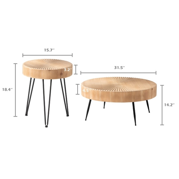 COZAYH 2-Piece Coffee Table Set