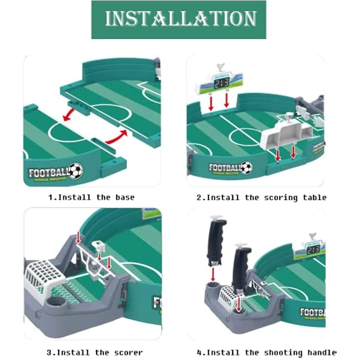 Football Table Interactive Game， Mini Table Soccer Game， Desktop Interactive Soccer Game Toy， 2-player Desktop Football Battle Table For Kids Adults(l