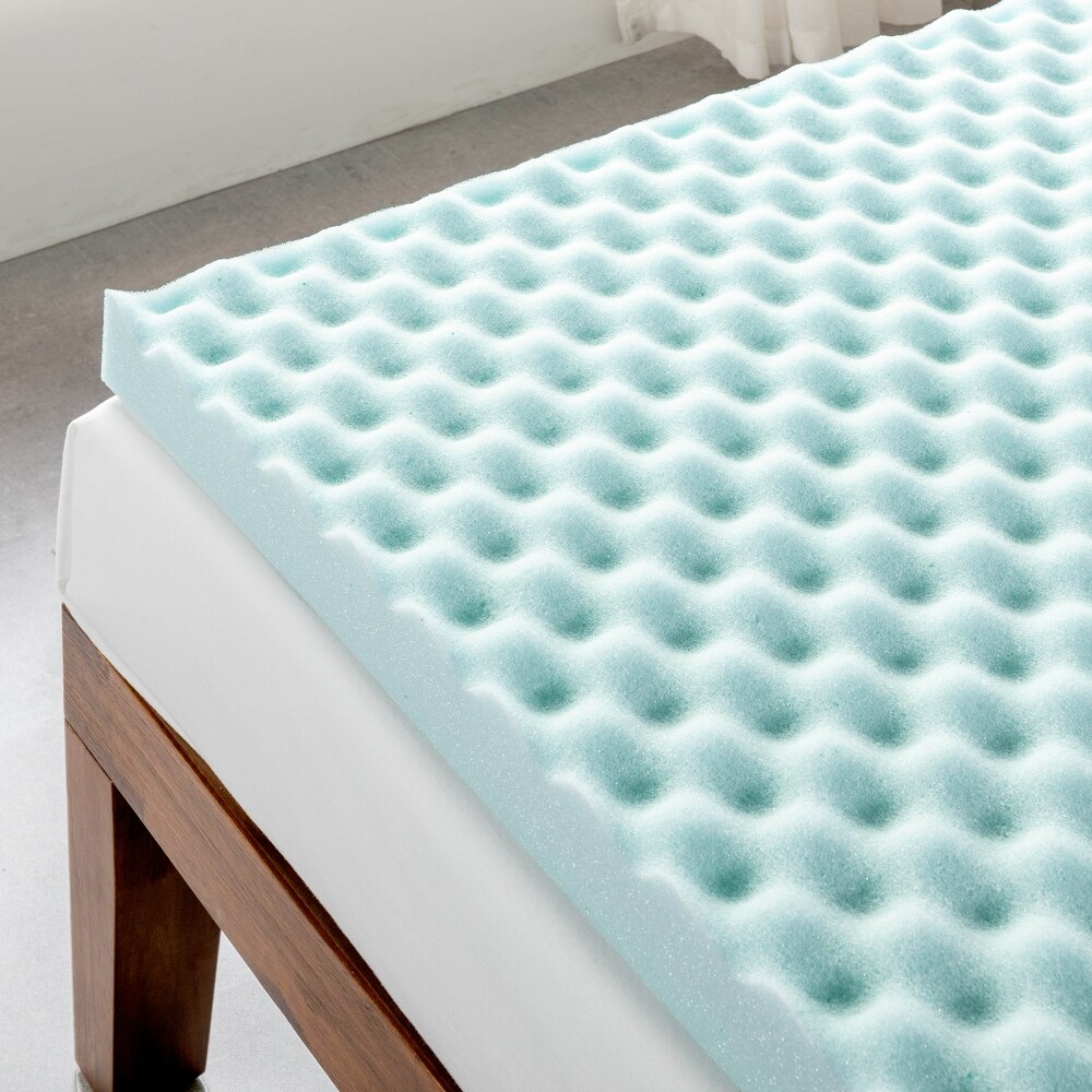 3 Inch Cooling Gel Egg Crate Memory Foam Mattress Topper