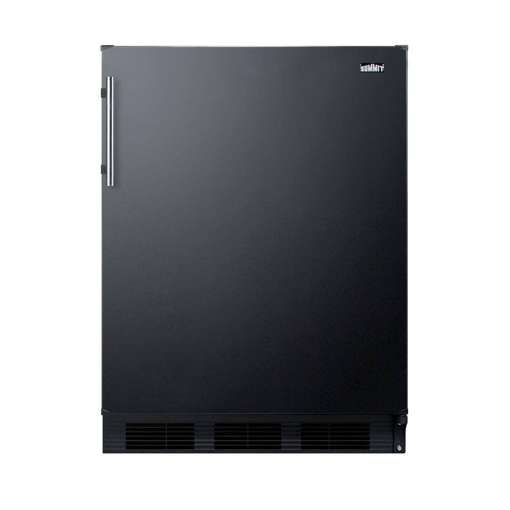 Summit Appliance 24 in. W 5.5 cu. ft. Mini Refrigerator in Black without Freezer ADA Compliant FF63BKBIADA