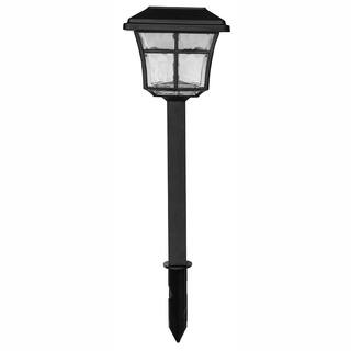 Hampton Bay Grant Solar 10 Lumens Dark Bronze Outdoor Integrated LED 3000K Warm White Landscape Path Light (6-Pack) 84101