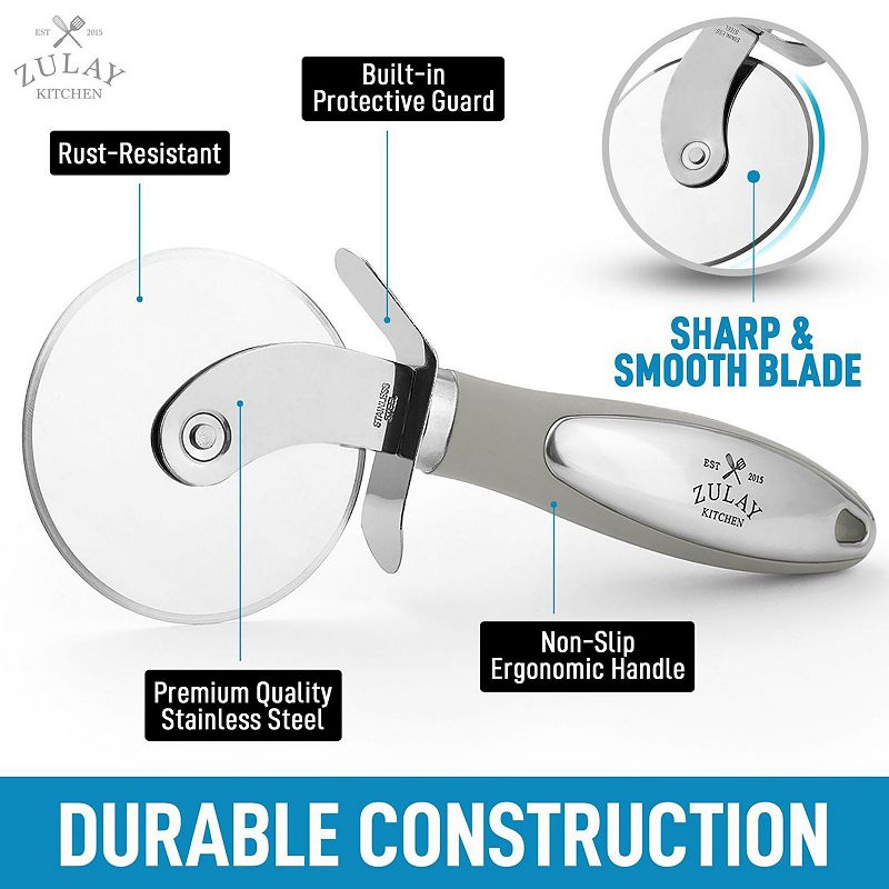 Pizza Cutter Wheel With Non Slip Ergonomic Handle