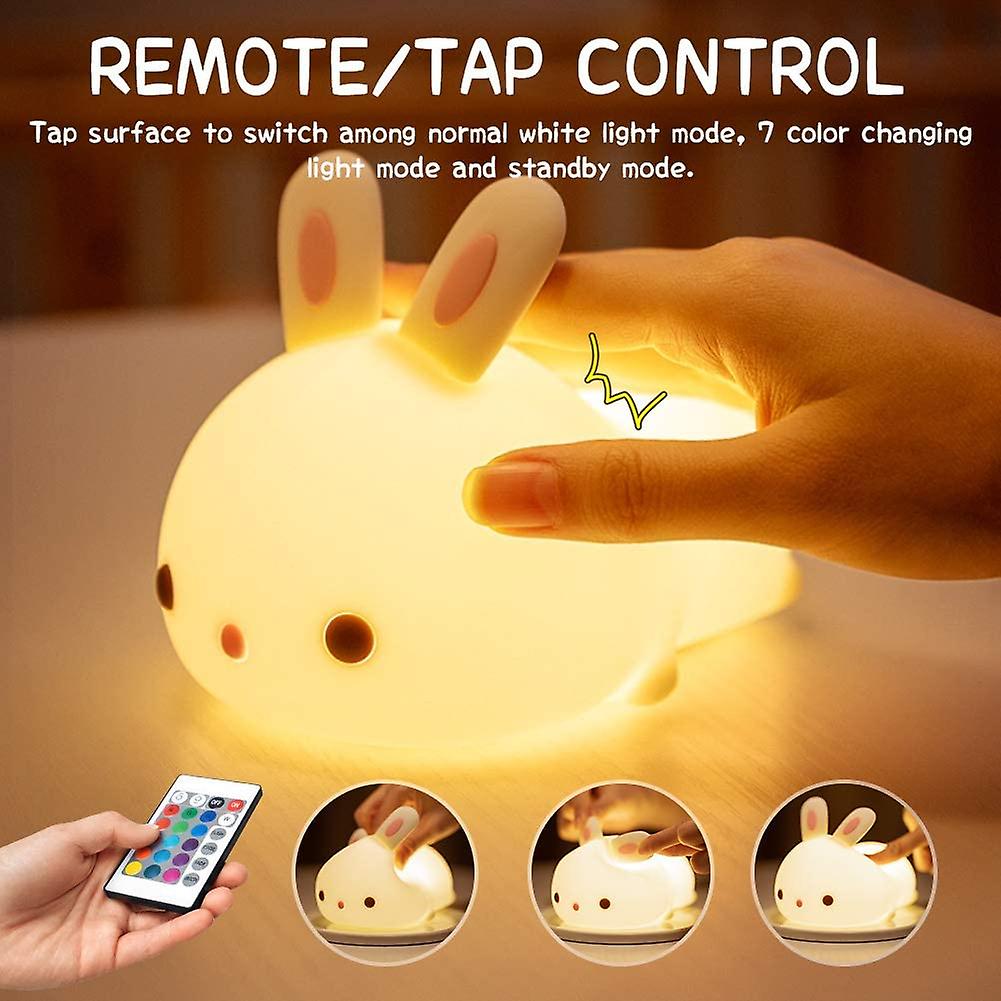 Liangnv Cute Night Light For Kids Room， Timer Remote Kids Night Lights For Bedroom，battery Led Baby Animal Toddler Nursery Cool Lamps Light，anime Stuf