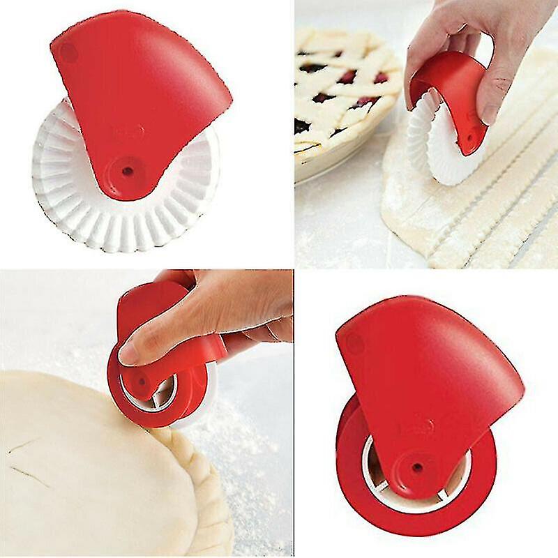 Pastry Wheel Decorator And Cutter Beautiful Pie Crust Pizza Pastry Lattice Decoration Tools Plastic Pastry Pie Decoration Cutter Lattice Cutter P