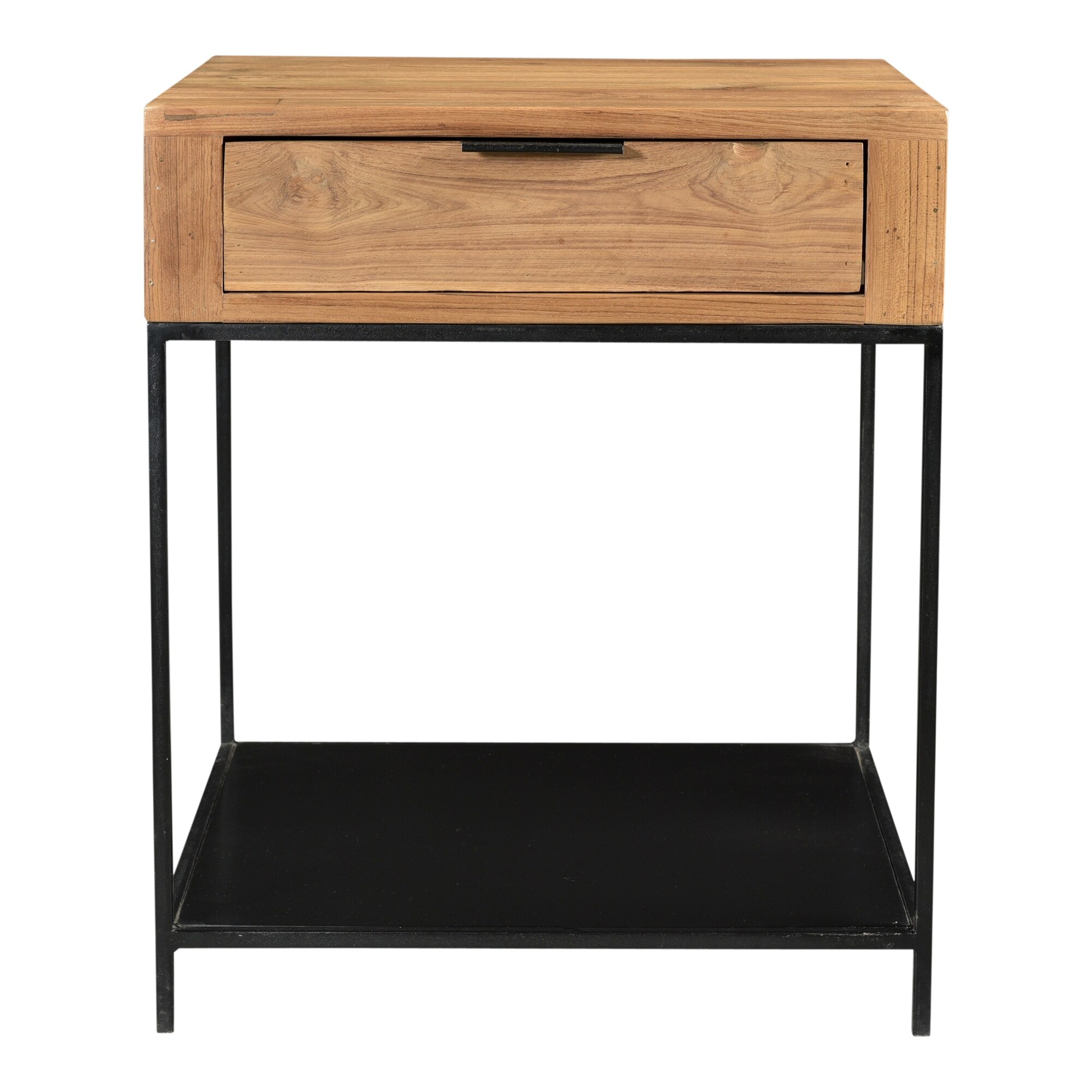 Aurelle Home Jolene Modern Solid Teak Side Table