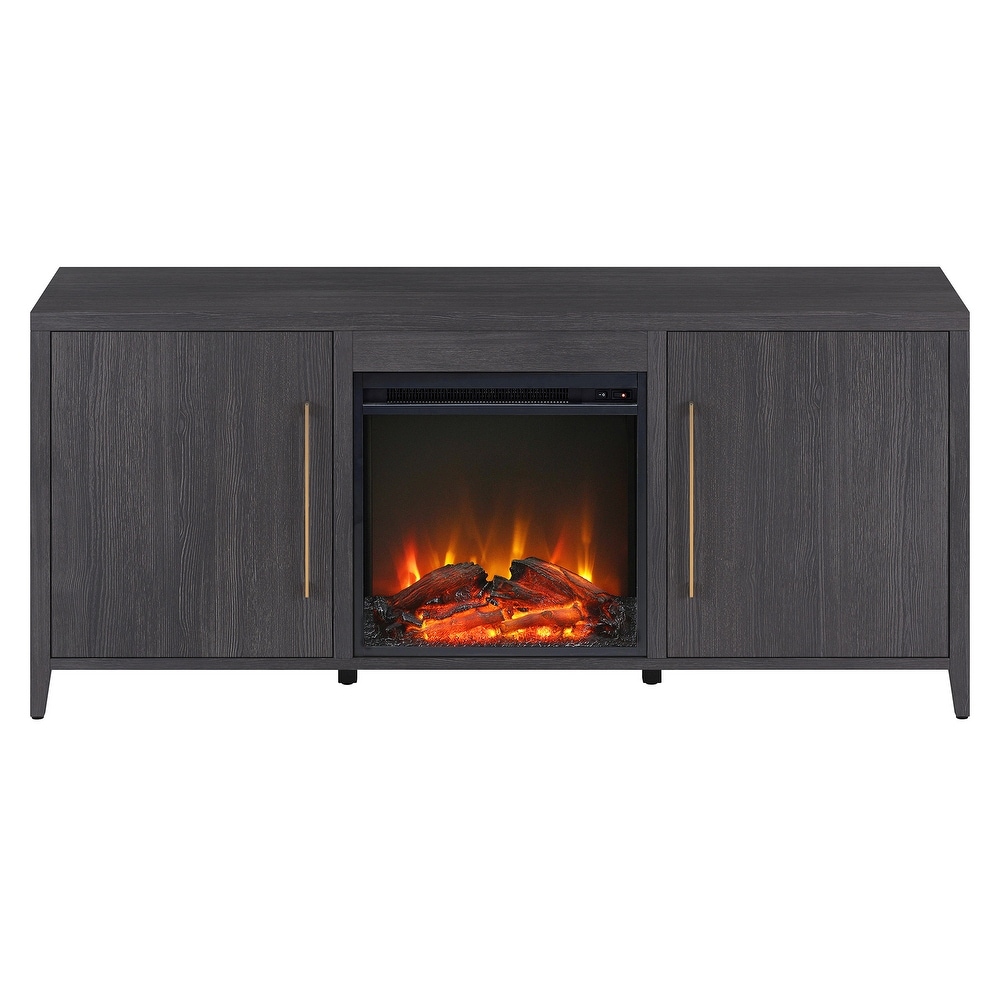 Jasper Rectangular TV Stand with Log Fireplace for TV's up to 65\