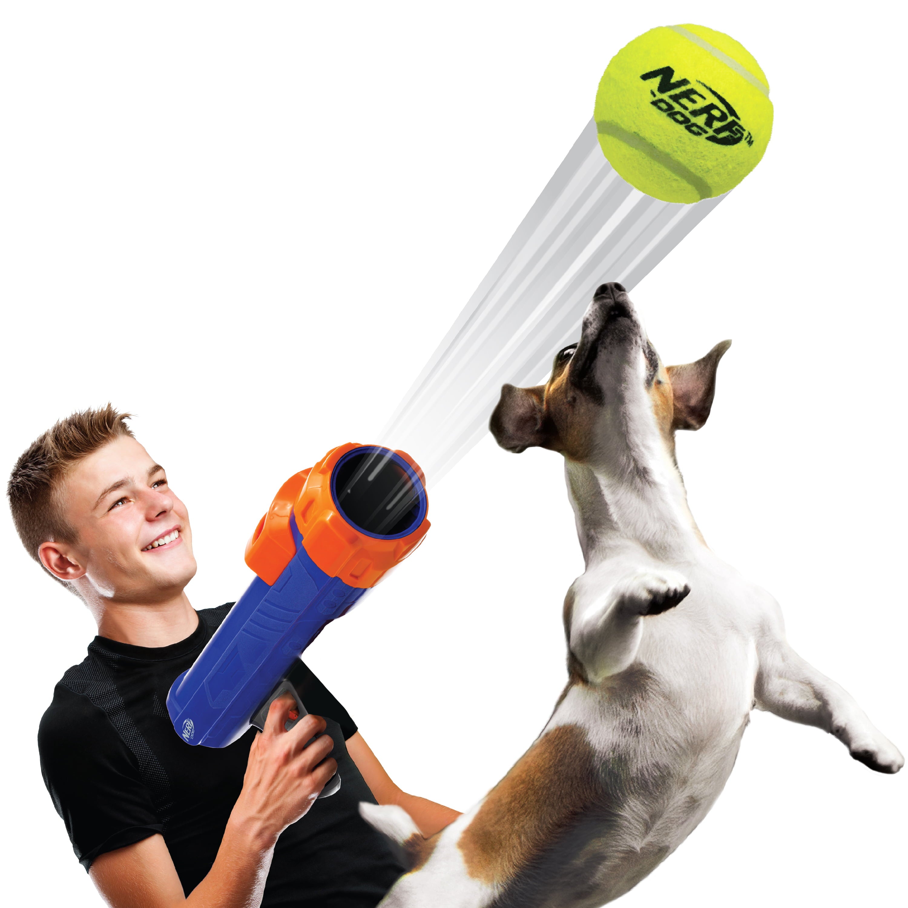 Nerf Dog 16” Tennis Ball Blaster Dog Toy with 4 Balls