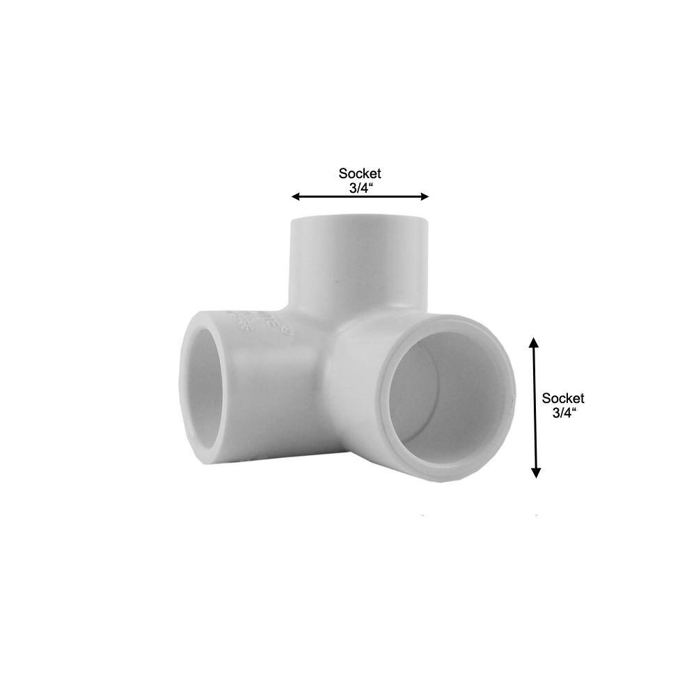 Charlotte Pipe 34 in. x 34 in. 90 Degree PVC Socket x Socket Elbow Fitting PVC025100800HD