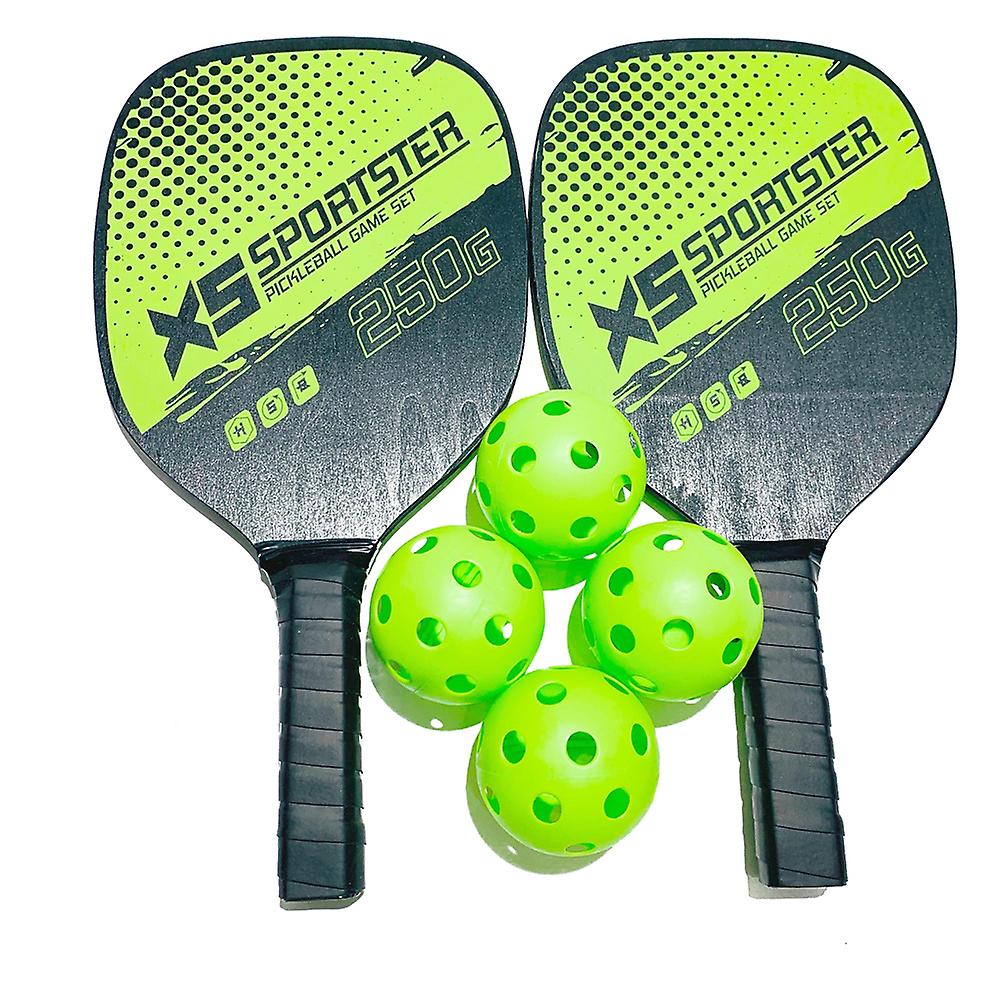 Sport Pickleball Rackets Set 2 Rackets 4 Pickleballs Balls