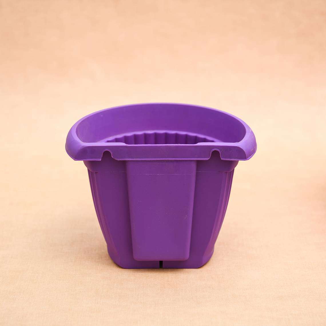 7.9 inch (20 cm) Bello Wall Mounted D Shape plastic Planter (Violet) (set of 6)