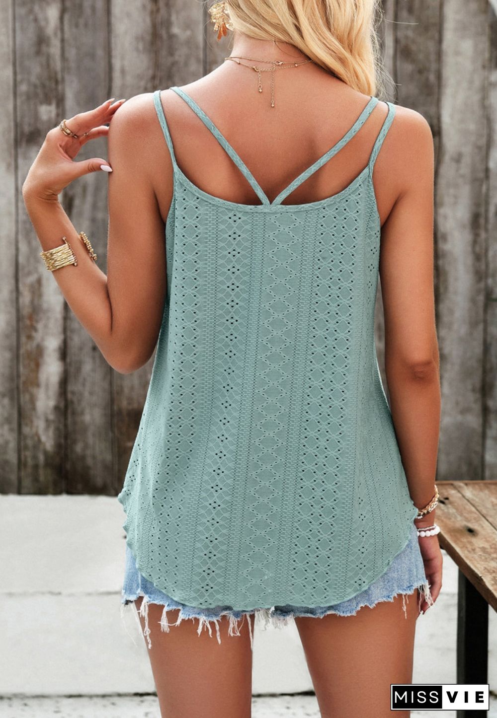 Zip-Up Strappy Cami Top