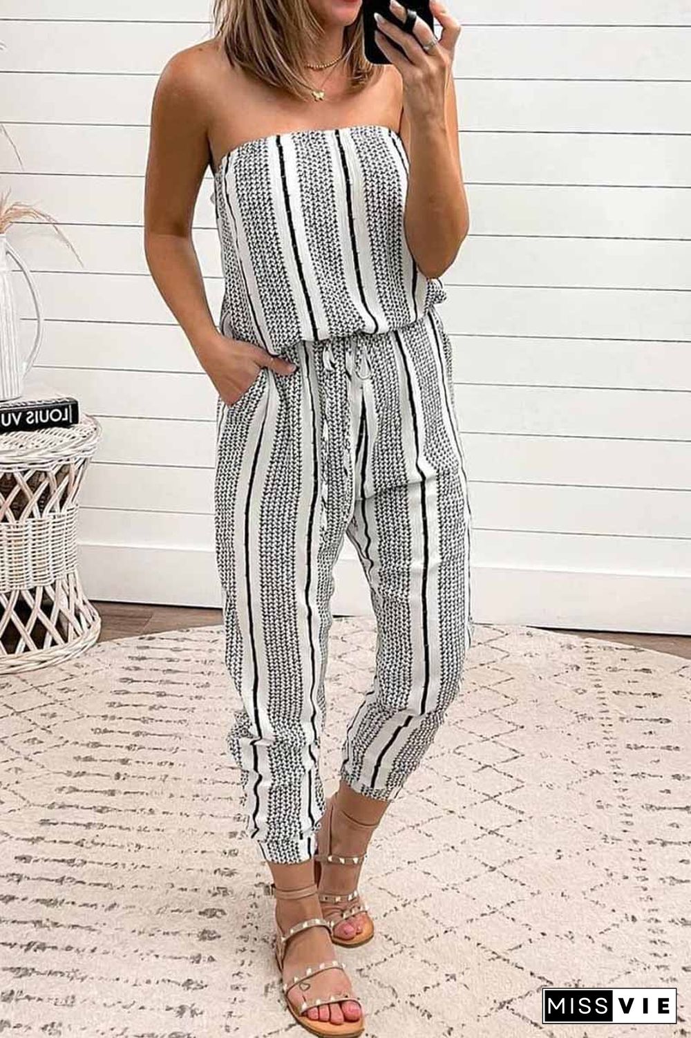 Statement Style Stripe Jumpsuit