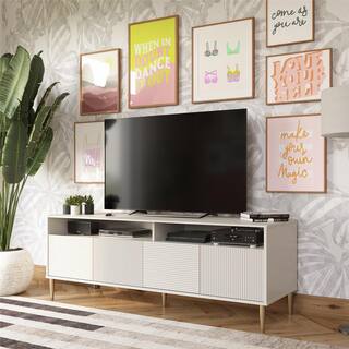 Mr. Kate Daphne 62.4 in Taupe TV Console Fits TV's up to 65 in. with Doors 8961319COM