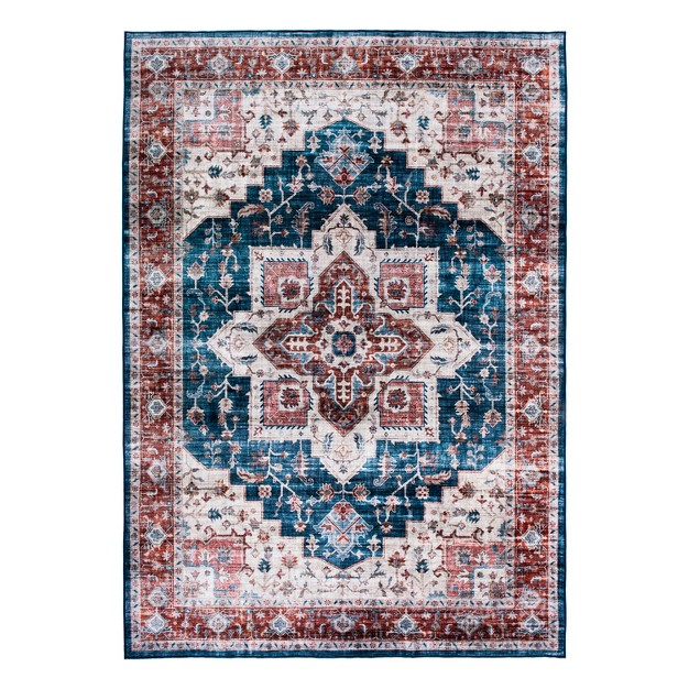 World Rug Gallery Distressed Traditional Machine Washable Area Rug