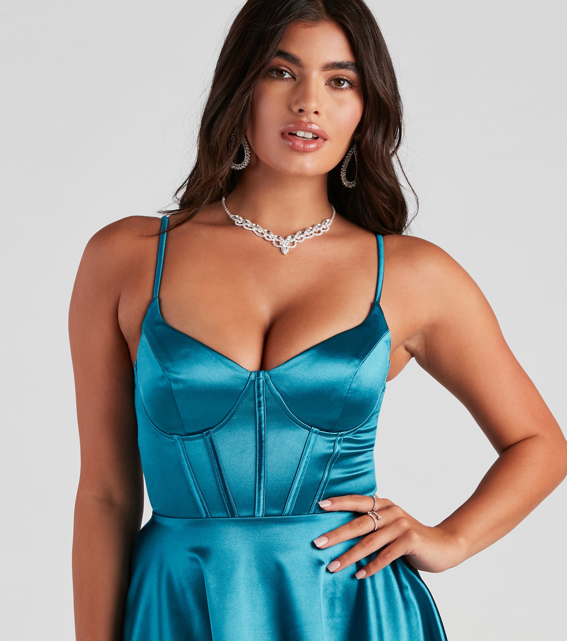 Macie Satin Corset Party Dress