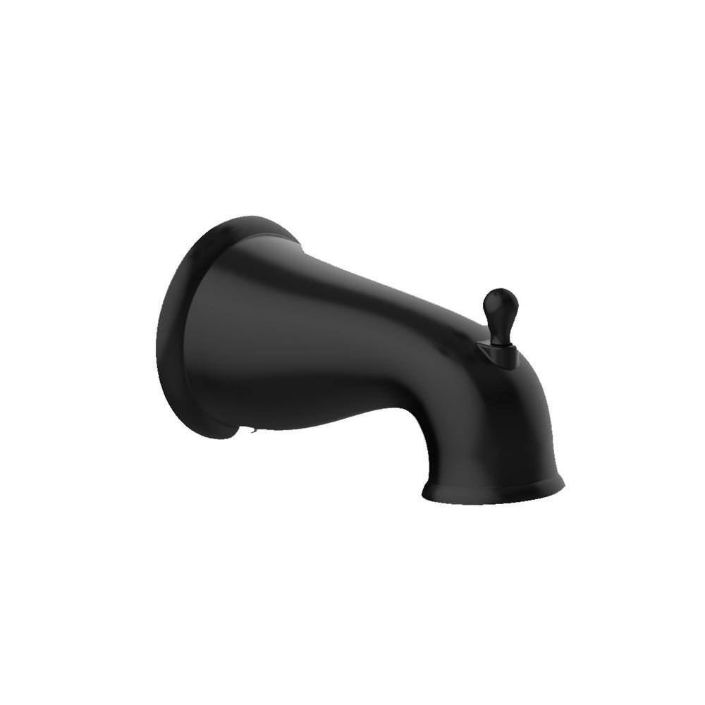 Design House Oakmont 2-Handle 1-Spray Tub and Shower Faucet in Matte Black (Valve Included) 595686