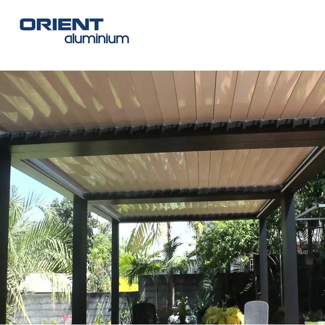 Food Selling Pergolas Para Exterior 6x3 m Aluminium Set Roof System Waterproof Pergola Aluminium Outdoor