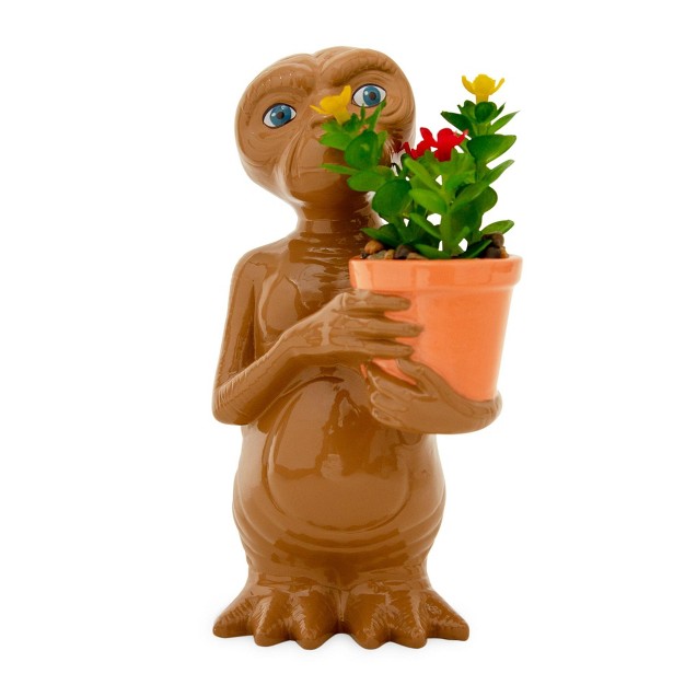 Silver Buffalo E t The Extra terrestrial 7 inch Ceramic Planter With Artificial Succulent