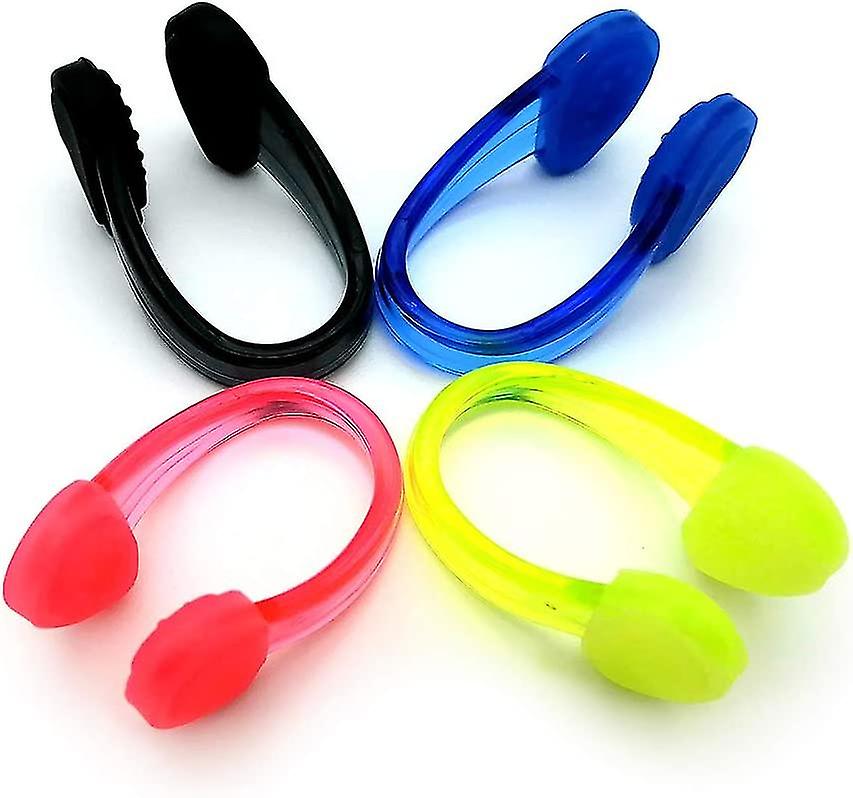 Silicone Waterproof Swimming Nose Clips Pool Nose Plugs For Adults With Box Packed， Set Of 4