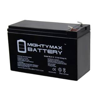 MIGHTY MAX BATTERY ML8-12 - 12V 8AH Big Game 12V Game Feeder Battery - 6 Pack MAX3429719