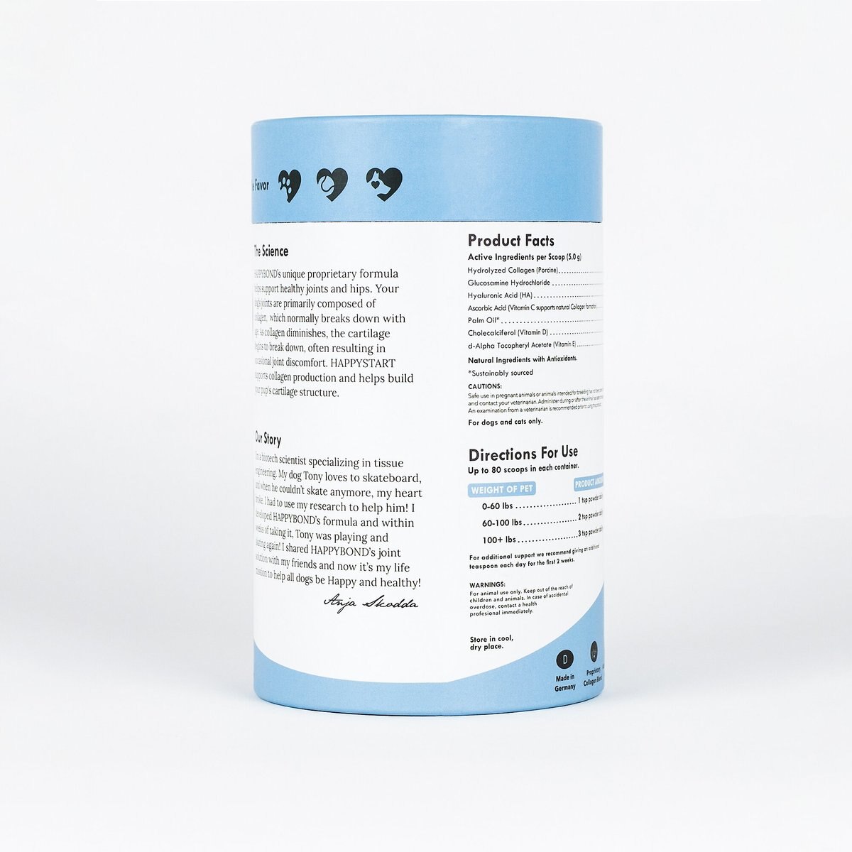 HAPPYBOND Happy Start Hip and Joint Support Puppy and Dog Supplement