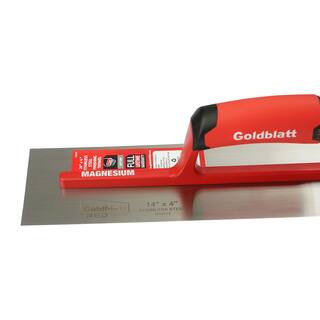 Goldblatt RED SINCE 1885 14 in. x 4 in. Pro Steel Finishing Trowel G16113