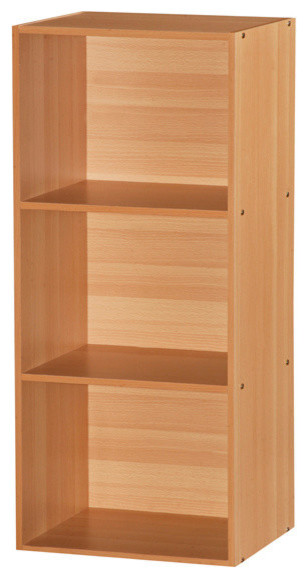 3 Shelf Bookcase   Contemporary   Bookcases   by Hodedah Import Inc.  Houzz