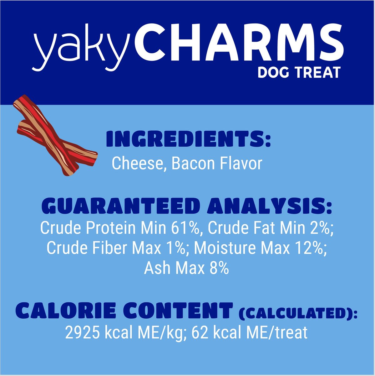 Himalayan Pet Supply yaky CHARMS Bacon Dog Treats， 12 count