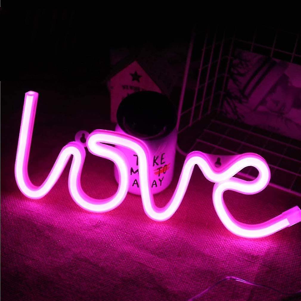 Love Neon Signs， Led Neon Light For Party Supplies， Girls Room Decor