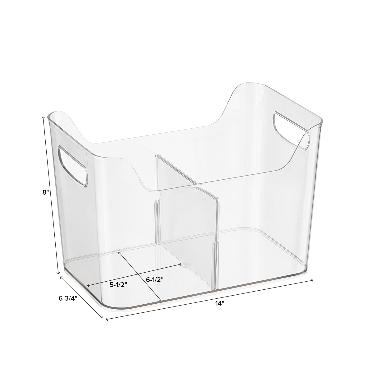 iDesign Linus Divided Freezer Bins