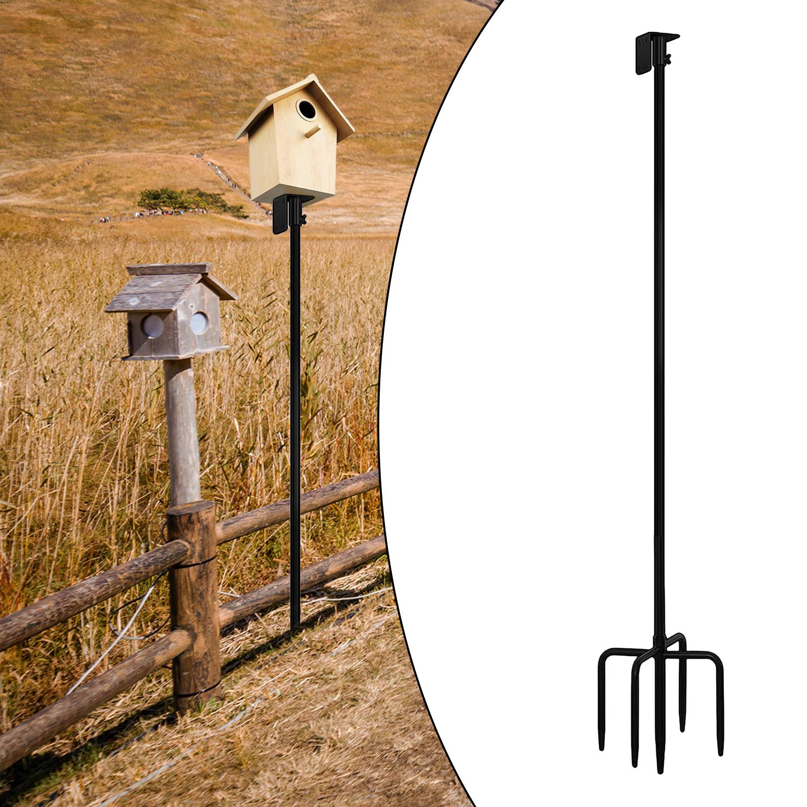 Bird Feeder Pole ， Bird Set with 5 prongs， Universal set for Bird House and Bird Feeder for Outdoors