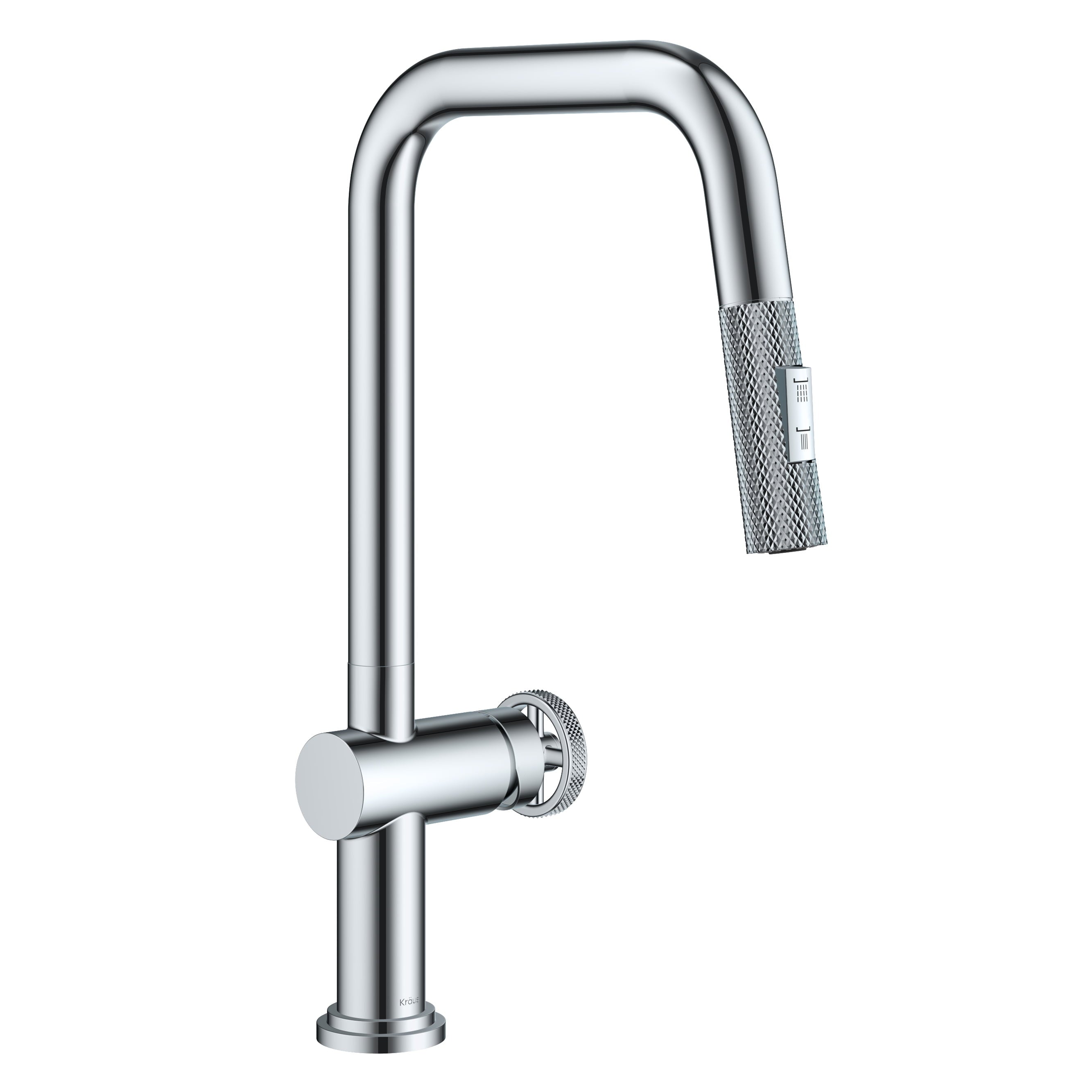 Kraus Urbix Industrial Pull-Down Single Handle Kitchen Faucet in Chrome