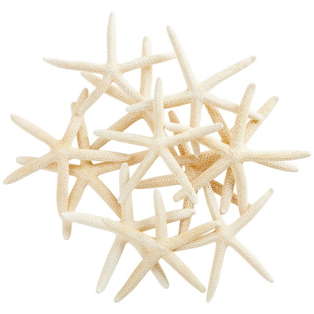 Juvale 12 Pack White Finger Starfish For Nautical D cor Vase Filler Craft Supplies 4 To 6 In