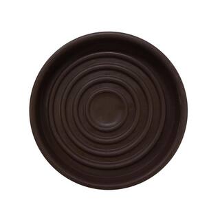 Everbilt 2-12 in. Brown Round Smooth Rubber Floor Protector Furniture Cups for Carpet  Hard Floors (4-Pack) 4654044EV