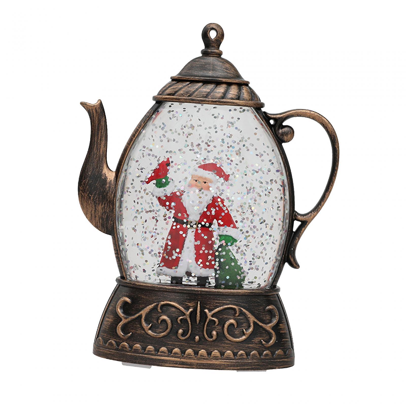 Christmas Led Kettle Lamp Table Centerpiece Festival Holiday Xmas Table Lamp Santa Claus