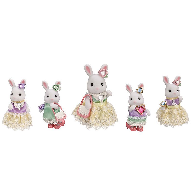 Calico Critters Fashion Playset Jewels and Gems Collection with Snow Rabbit Figure and Fashion Accessories