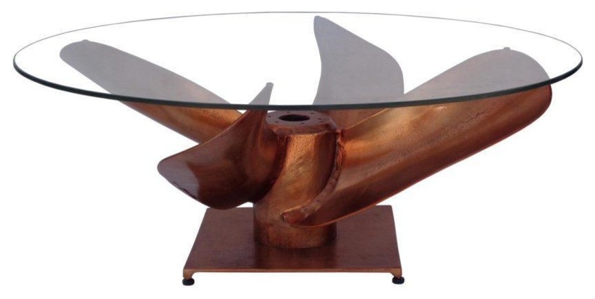 Copper Propeller Coffee Table   Contemporary   Coffee Tables   by Rustic Edge  Houzz