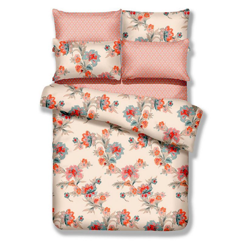 Dolce Mela Twin Size 4 Piece Duvet Cover Sheets Set， Abloom