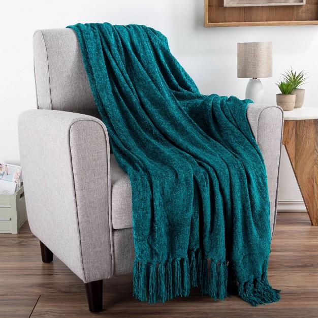 Oversized Lightweight Chenille Throw Blanket Yorkshire Home