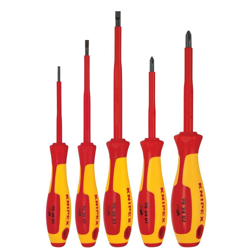 KNIPEX 1000-Volt Screwdriver Set (5-Pieces) 9K 98 98 32 US