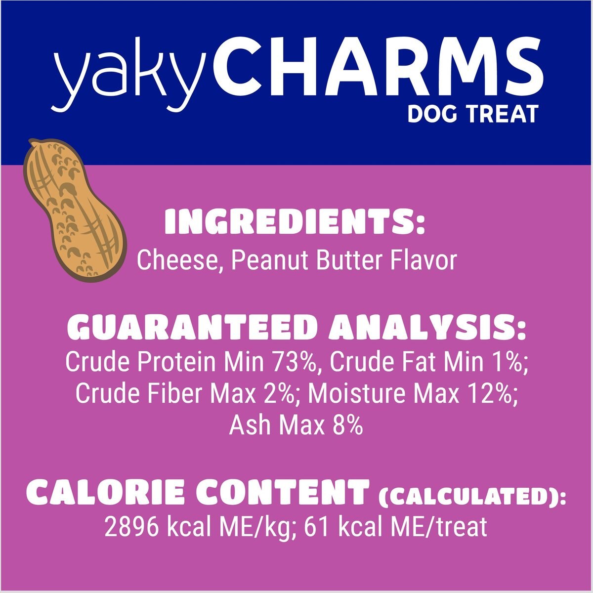 Himalayan Pet Supply yaky CHARMS Peanut Butter Dog Treats， 12 count